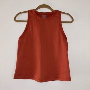 CALIA by Carrie Underwood Women's Cropped Rib Racerback Tank Top